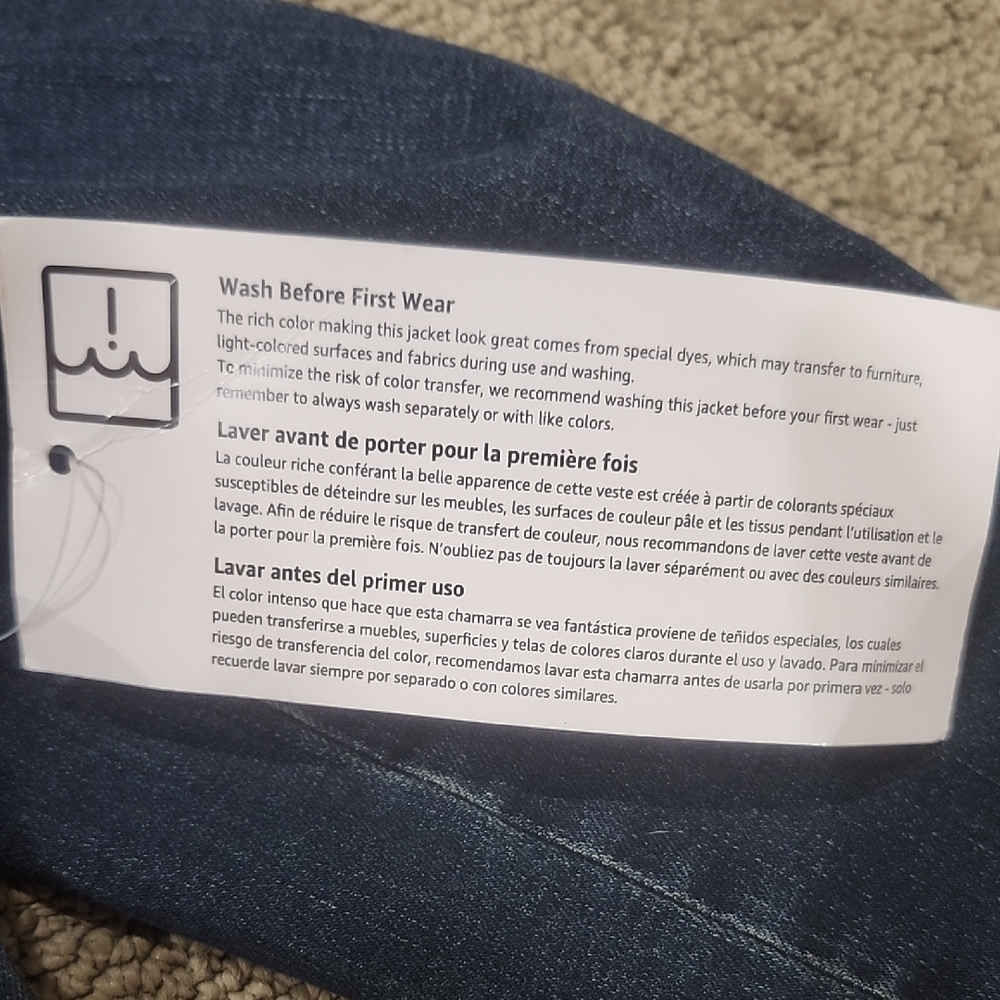 Daily Ritual Dark Blue Jean Jacket - Picture 4 of 4